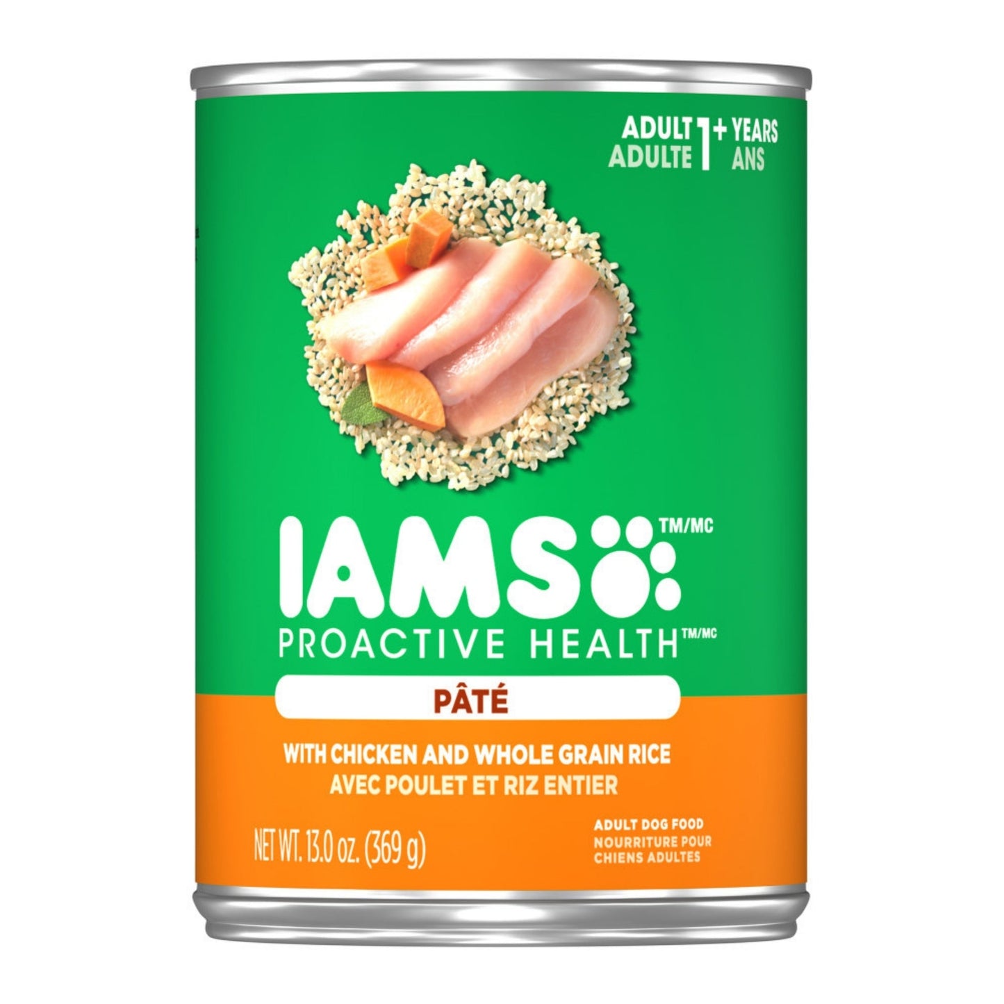 IAMS Proactive Health Paté Adult Wet Dog Food Pate w/Chicken & Rice