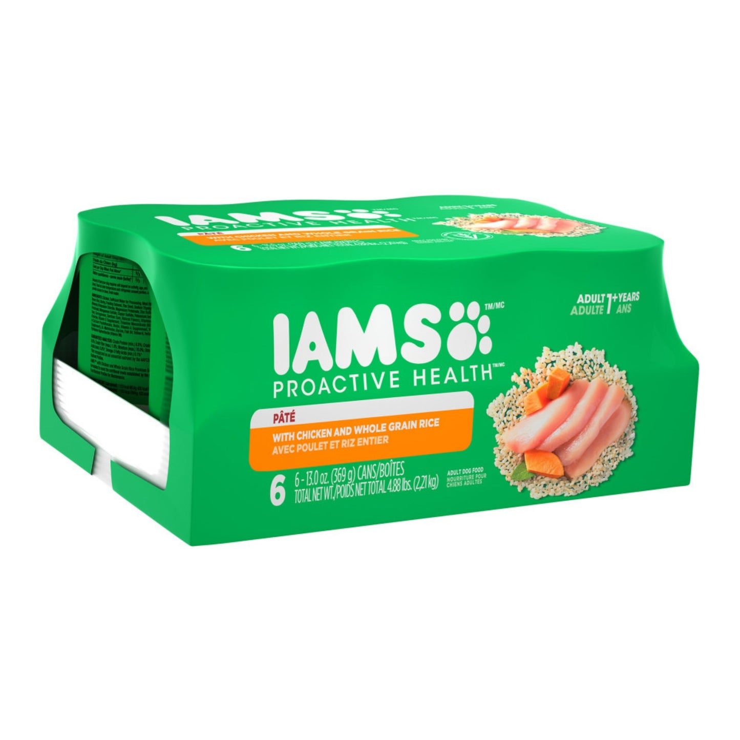 IAMS Proactive Health Paté Adult Wet Dog Food Pate w/Chicken & Rice