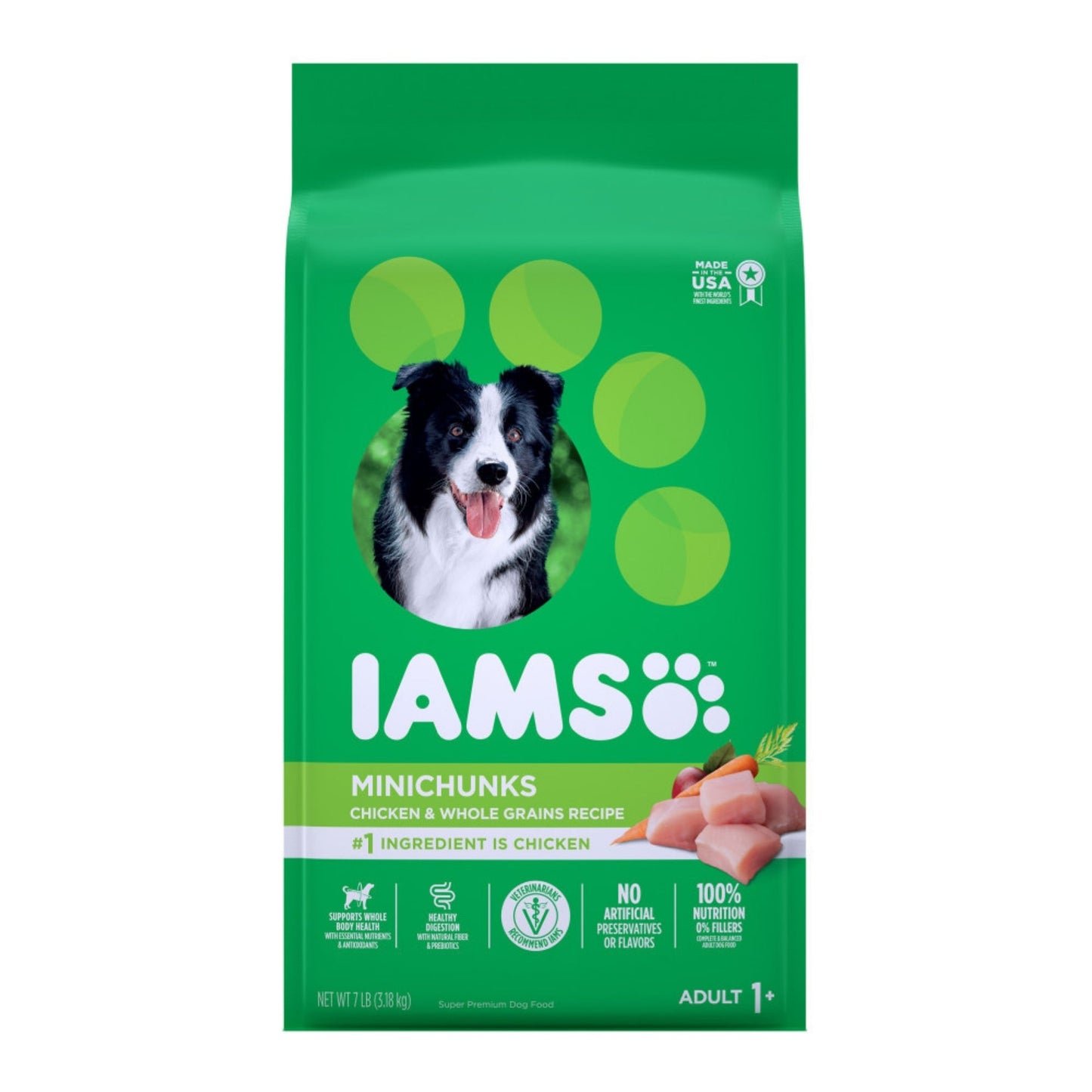 IAMS Minichunks Small Kibble High Protein Adult Dry Dog Food Real Chicken