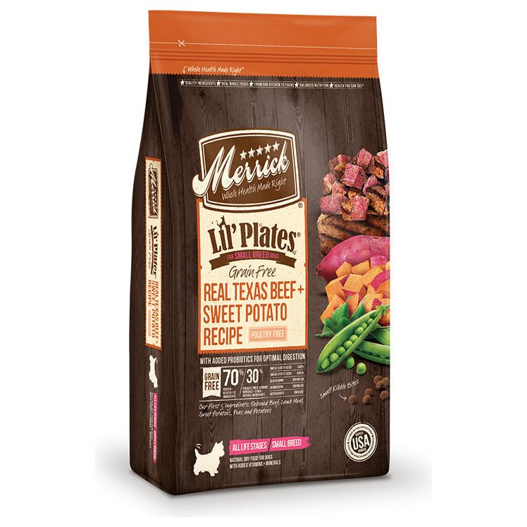 Merrick Lil Plates Grain Free Real Texas Beef And Sweet Potato Recipe Dog Food