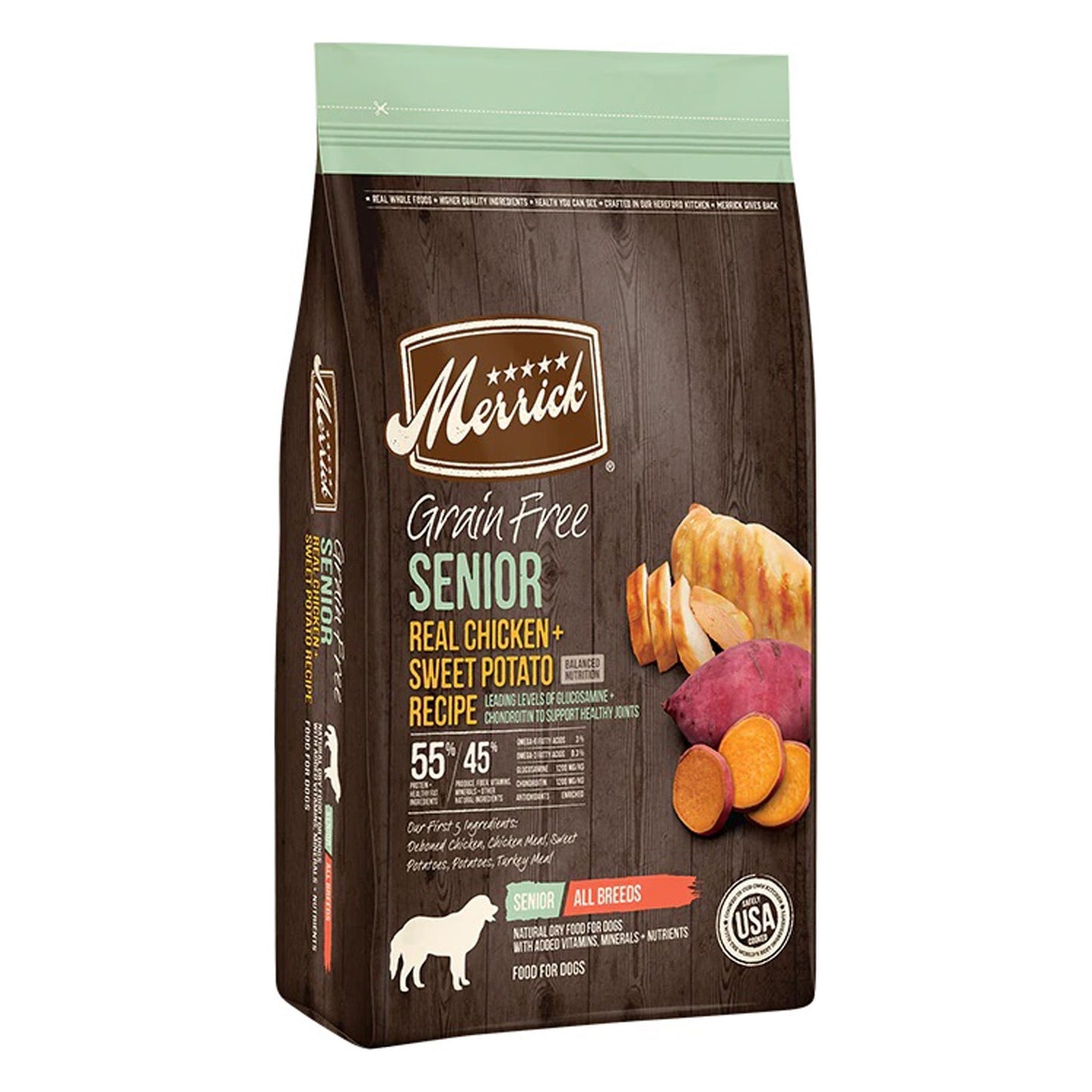 Merrick Dog Grain Free Senior Chicken And Sweet Potato Dry Dog Food