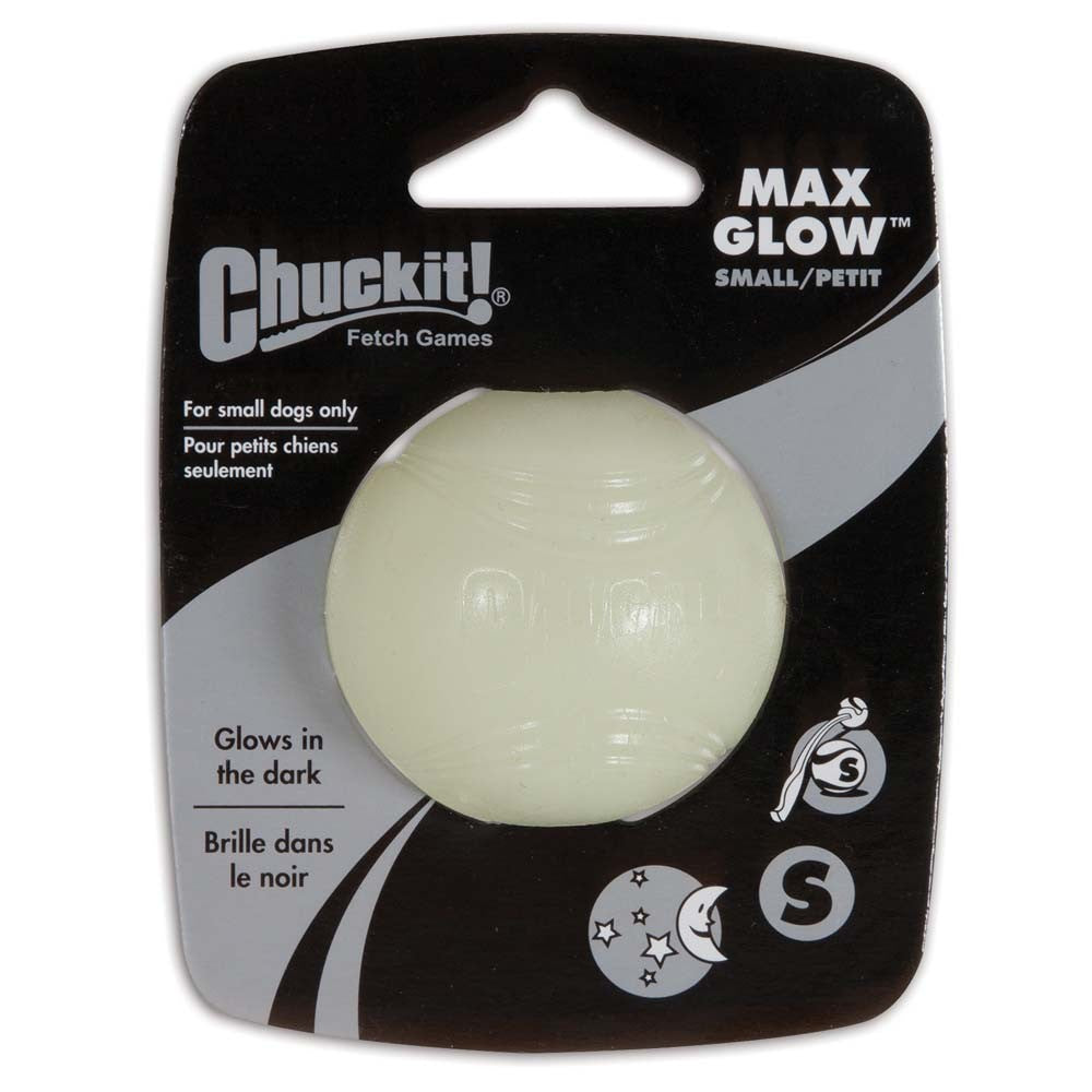 Chuckit! Max Glow Ball Dog Toy – Durable, High-Visibility Fetch Ball for Dogs