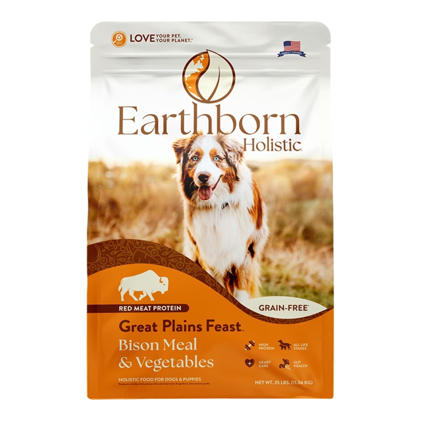 Earthborn Holistic Great Plains Feast Grain-Free Dry Dog Food Bison Meal & Vegetables