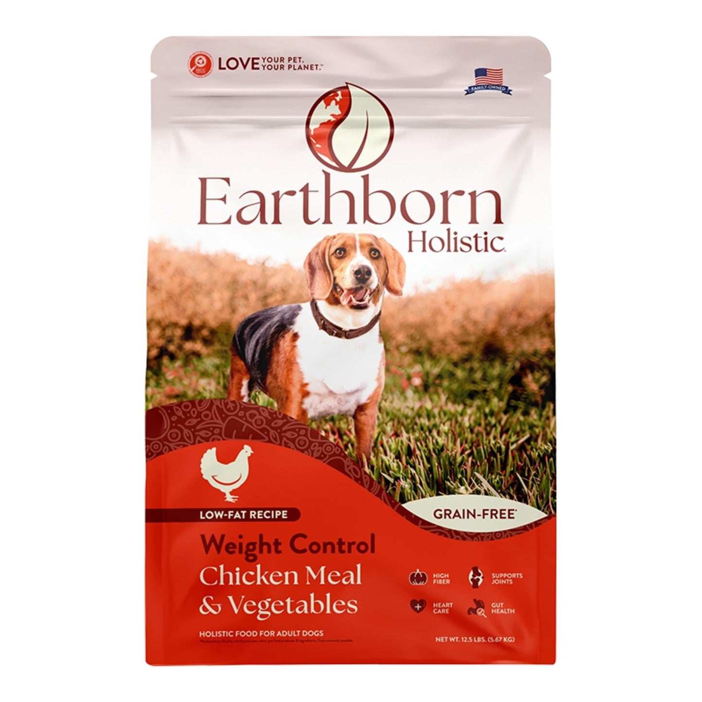 Earthborn Holistic Weight Control Grain-Free Dry Dog Food Chicken Meal & Vegetables