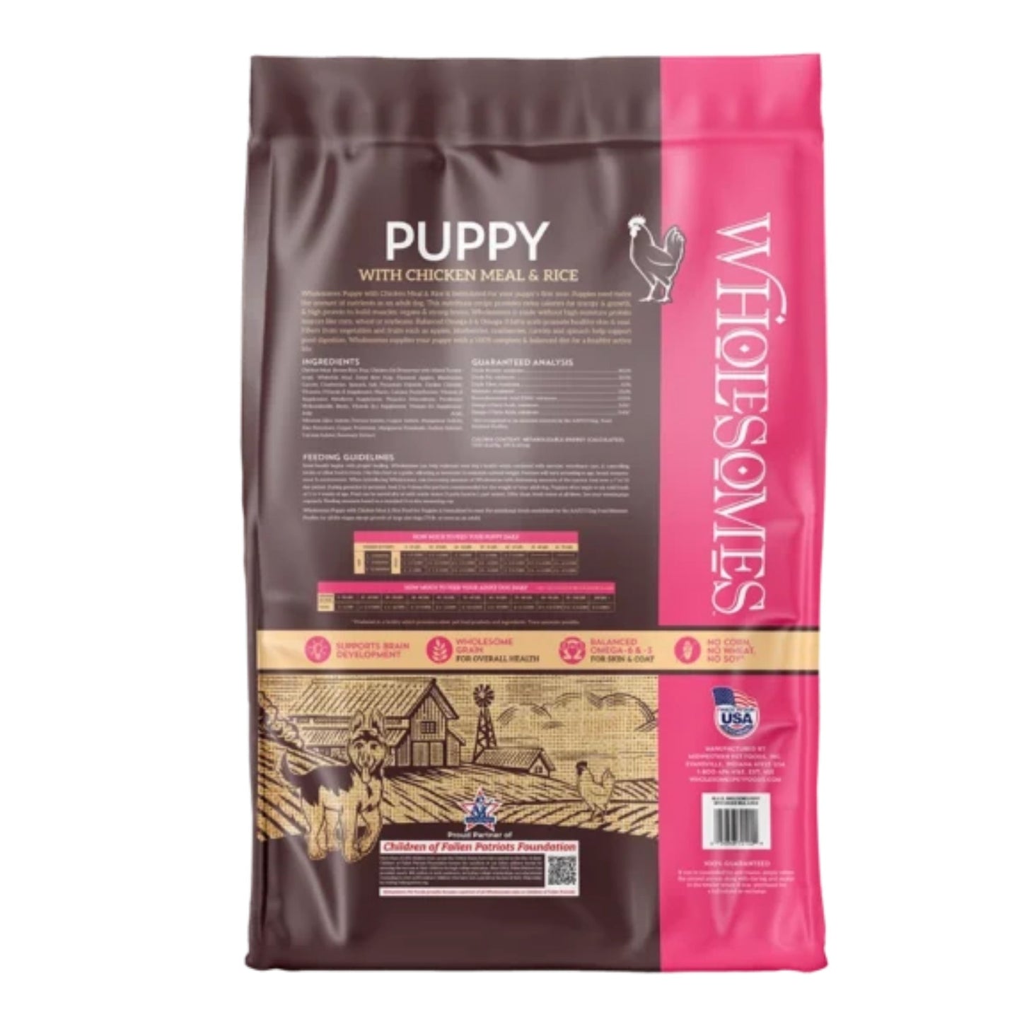 Wholesomes Puppy Dry Dog Food Chicken Meal & Rice 16.5lb