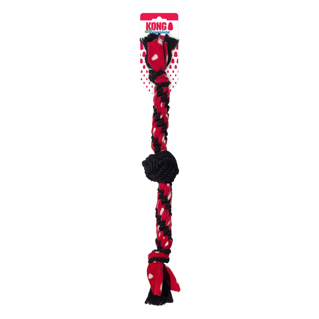 KONG Signature Rope Dual Knot and Mega Dual Knot Dog Toy with Ball and Knots