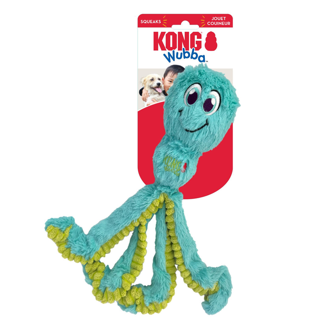 KONG Wubba Octopus Dog Toy Assorted 1ea Durable Interactive Chew Toy for Dogs