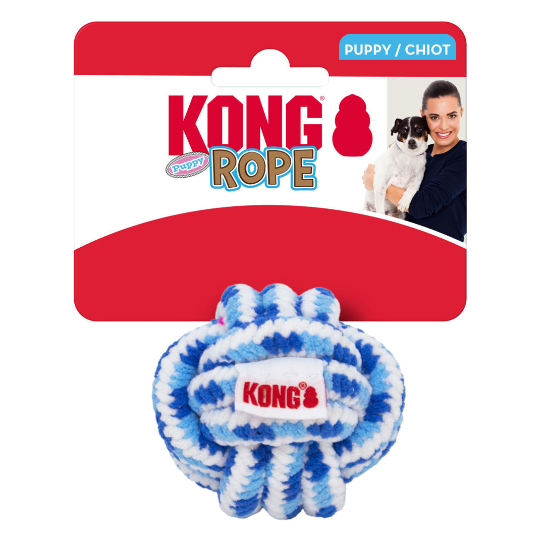 KONG Rope Puppy Toy Ball Assorted Size Durable Chew Toy for Puppies and Dogs