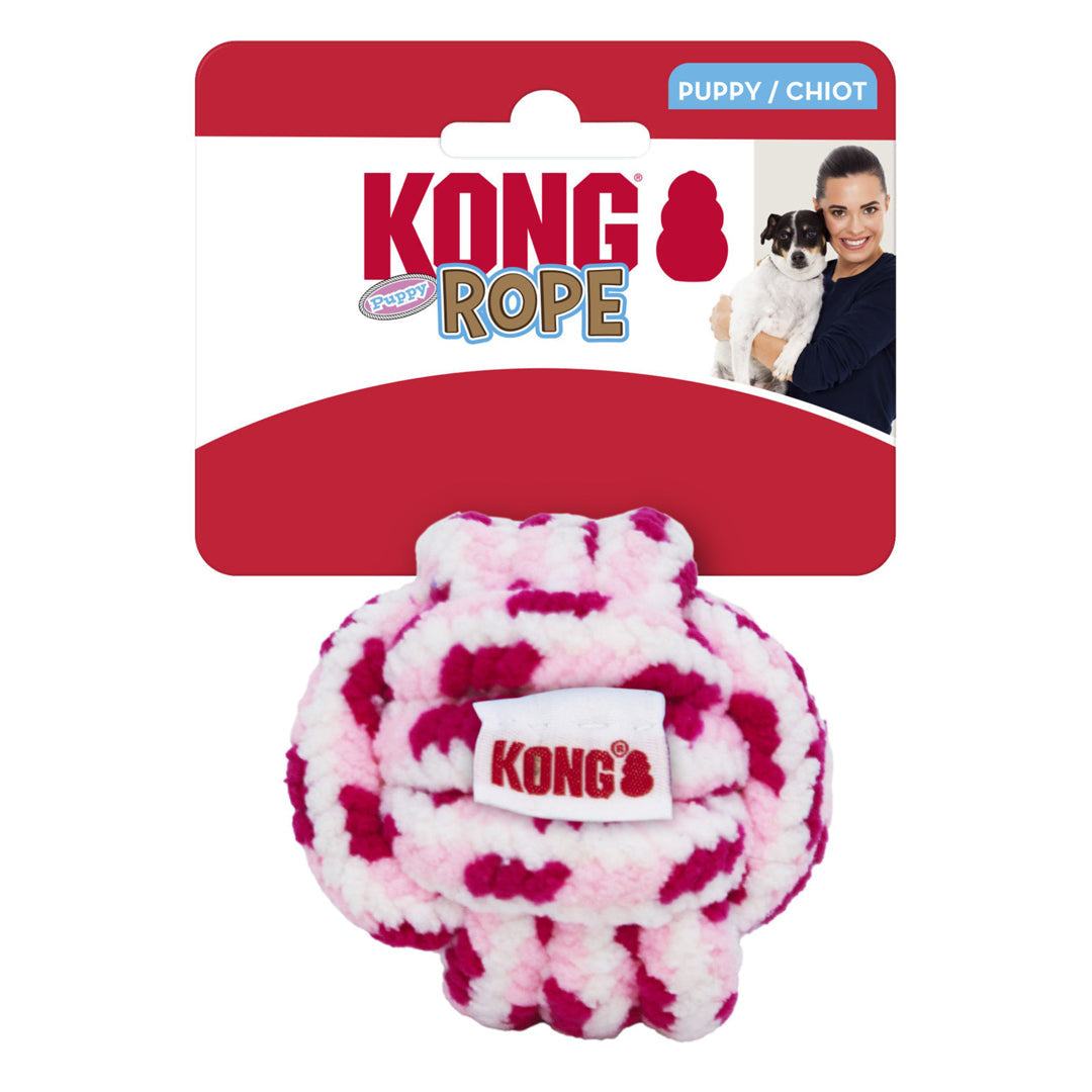 KONG Rope Puppy Toy Ball Assorted Size Durable Chew Toy for Puppies and Dogs