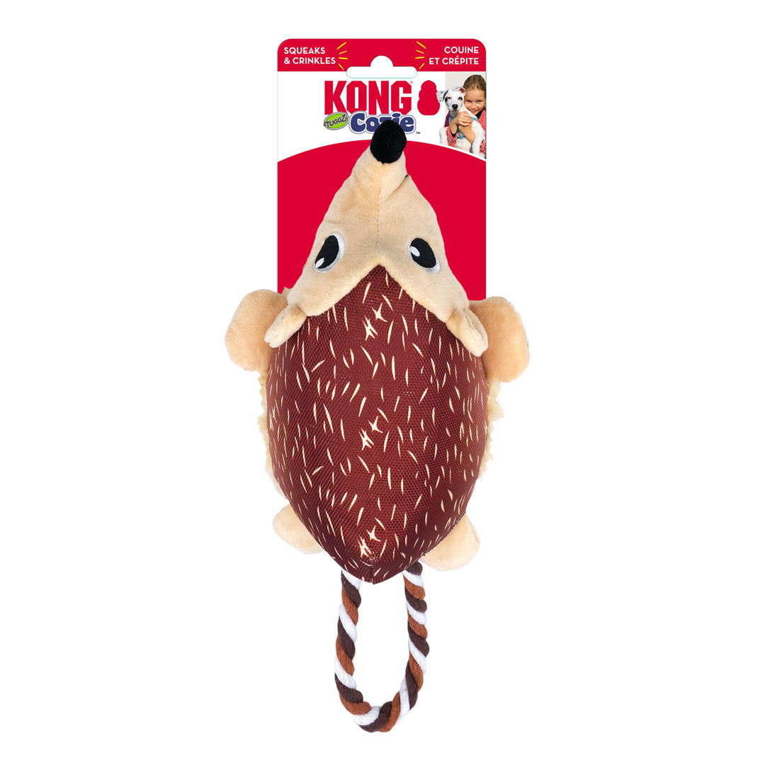 KONG Cozie Tuggz Dog Toy Hedgehog Soft Plush Durable Chew Toy for Dogs