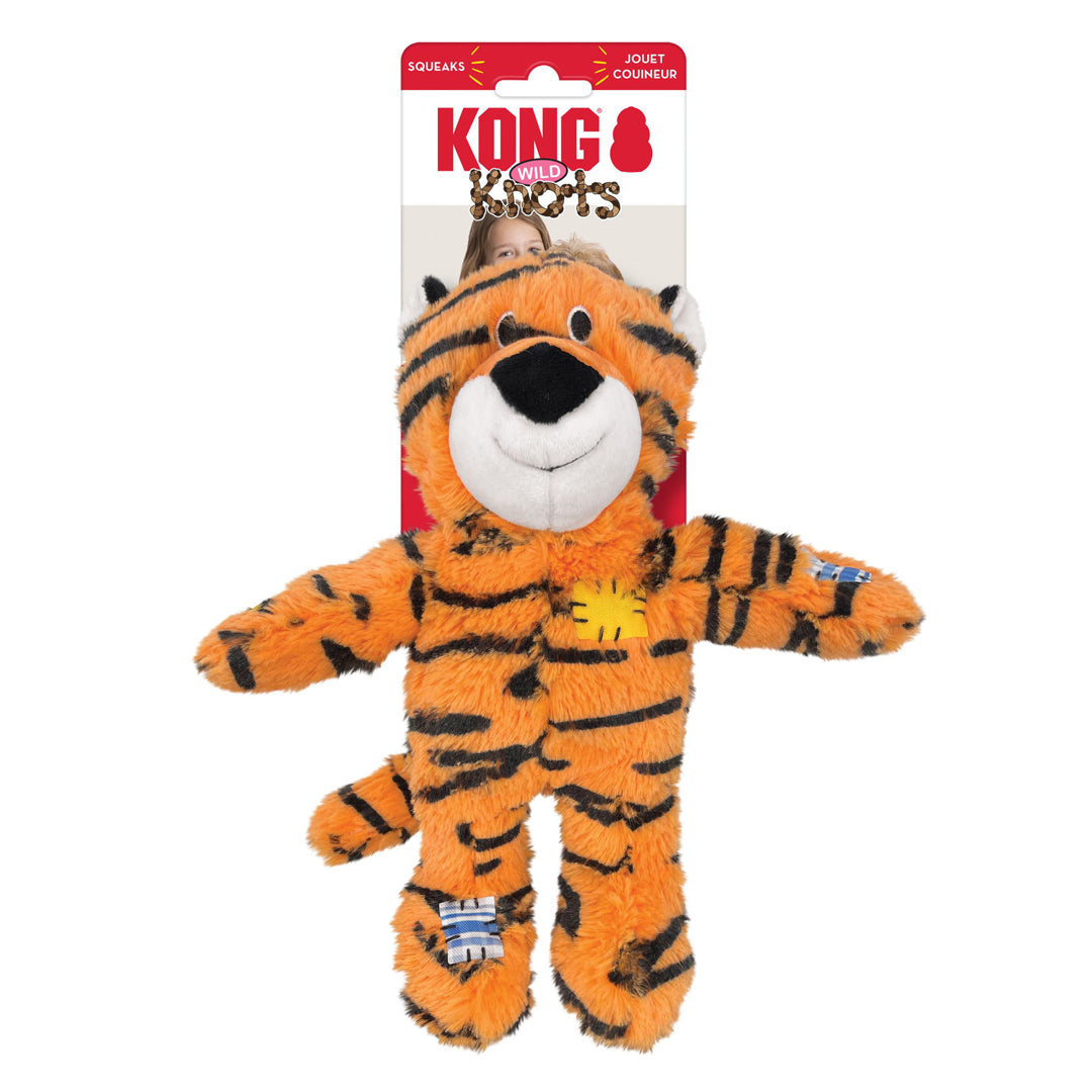 KONG Wild Knots Dog Toy Tiger Durable Chew Toy for Dogs
