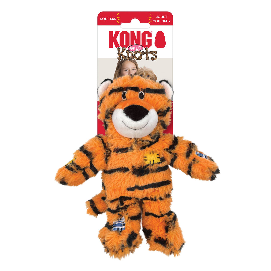 KONG Wild Knots Dog Toy Tiger Durable Chew Toy for Dogs