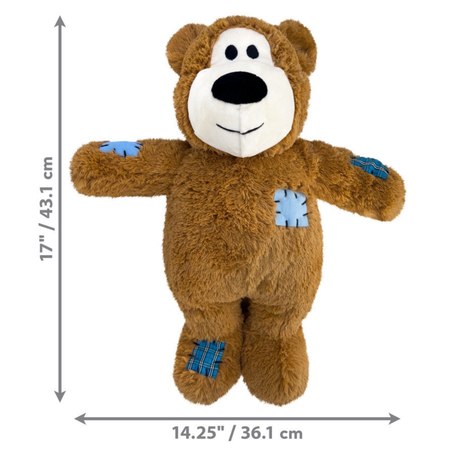 KONG Wild Knots Bear Dog Toy Assorted, Durable Plush Toy for Dogs, Single Piece