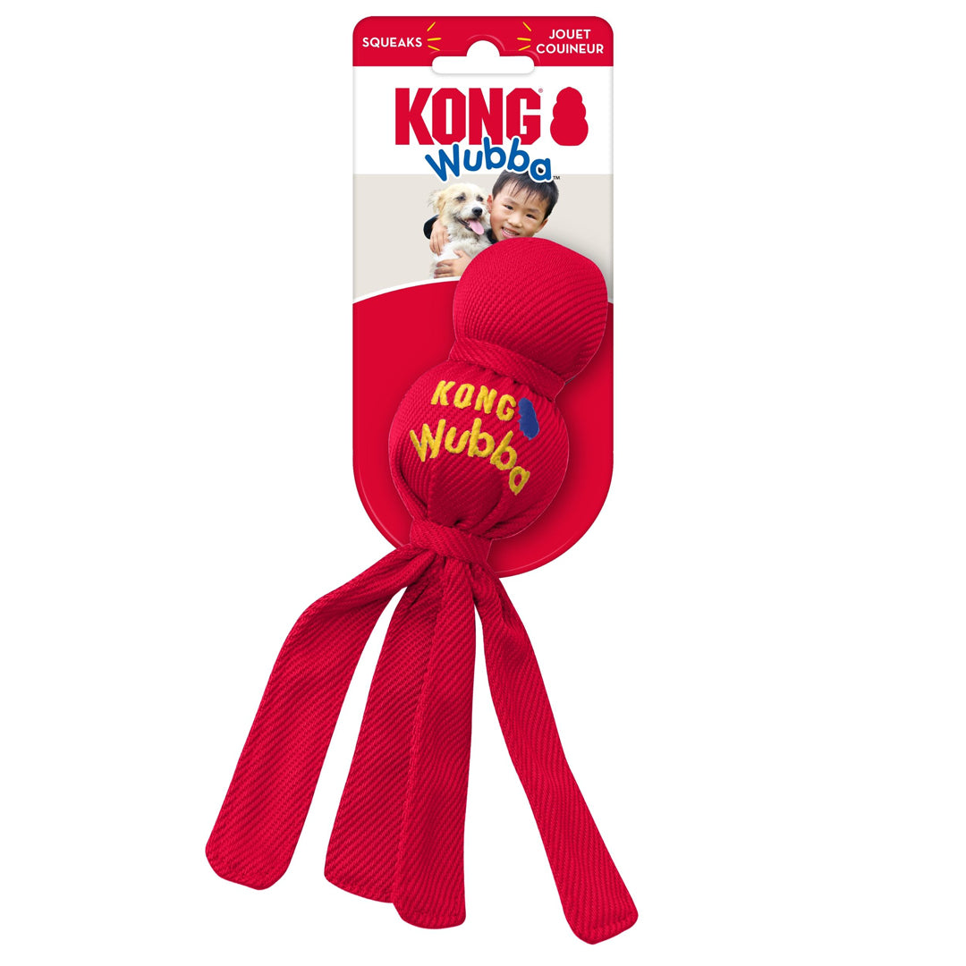 KONG Wubba Dog Toy Assorted 1ea Durable Interactive Plush Toy for Dogs
