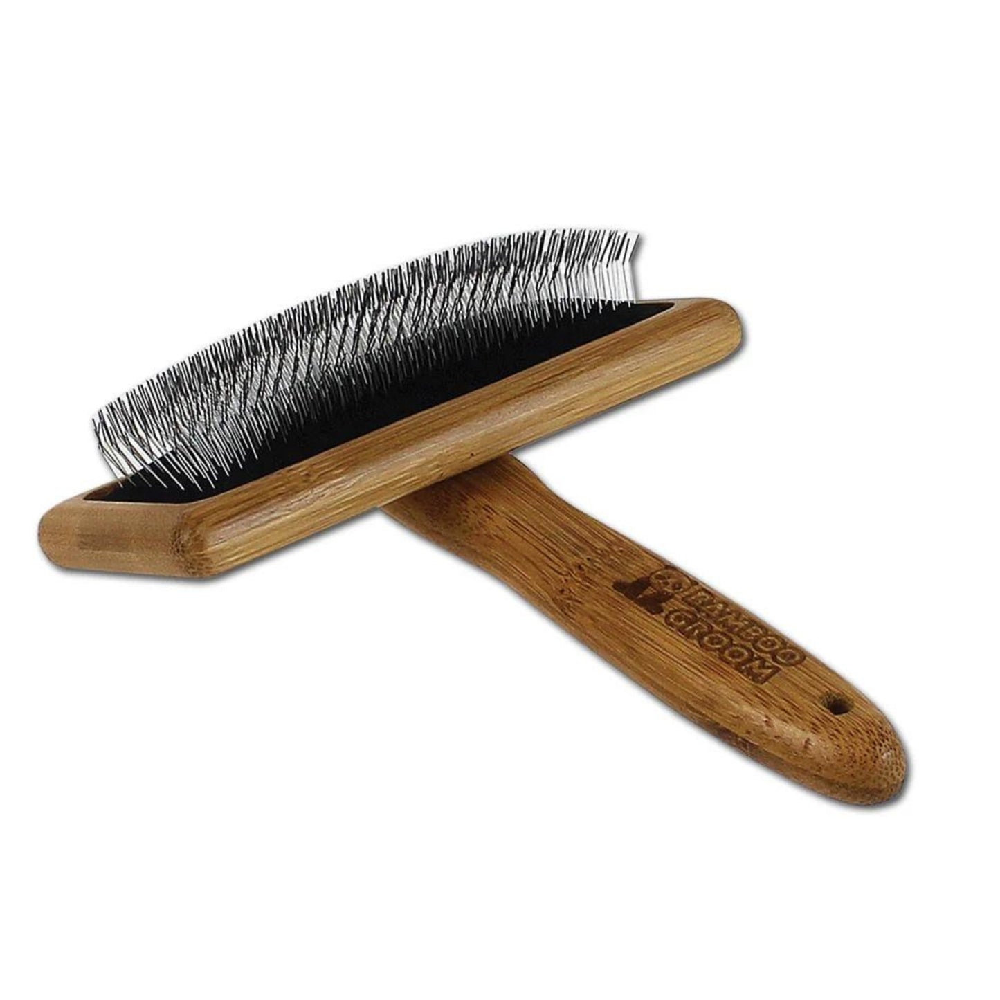 Bamboo Groom Slicker Brush for Pets – Durable and Gentle Grooming Tool with Bamboo Handle