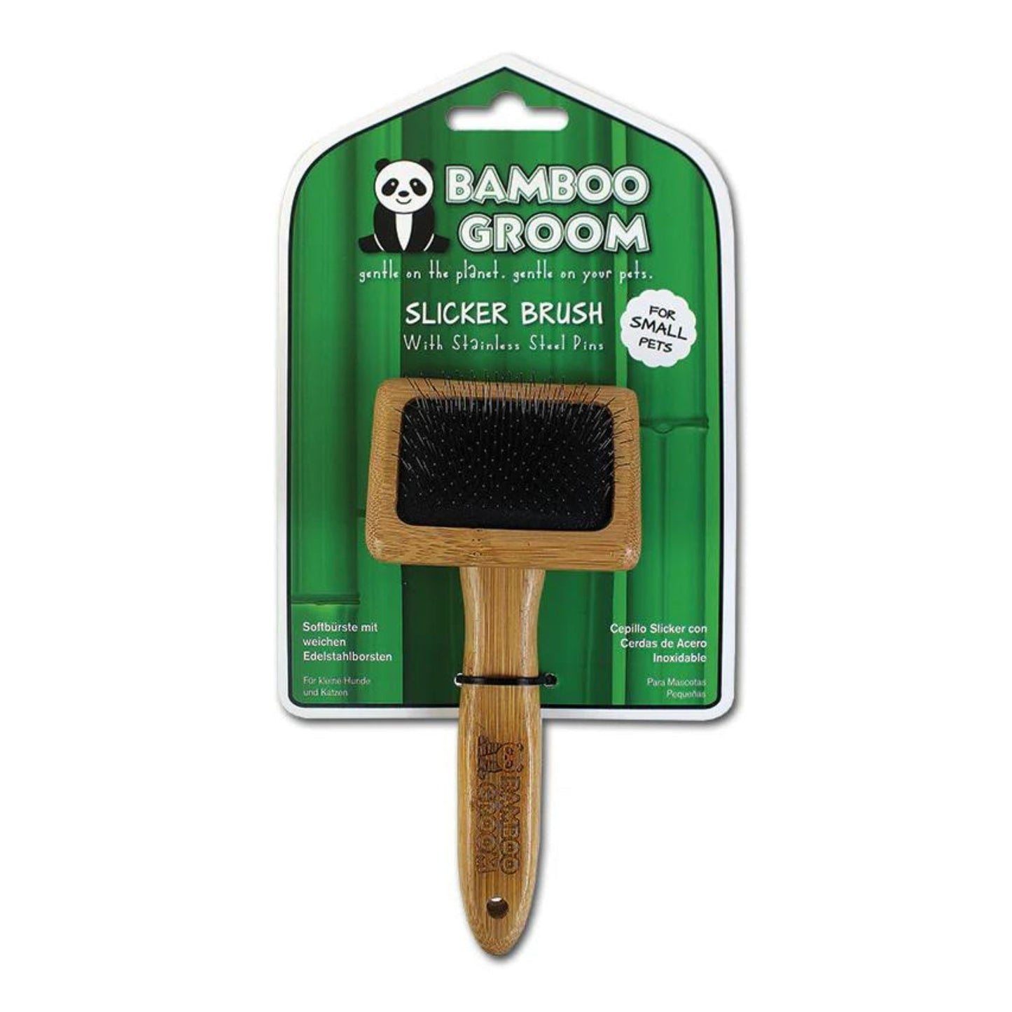 Bamboo Groom Slicker Brush for Pets – Durable and Gentle Grooming Tool with Bamboo Handle