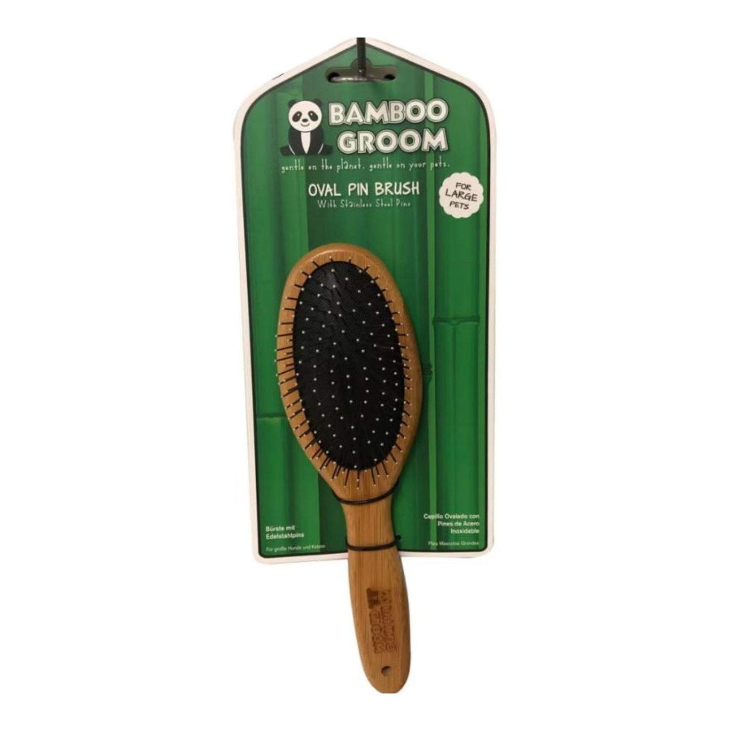 Bamboo Groom Oval Pin and Boar Bristle Brush for Gentle and Effective Grooming