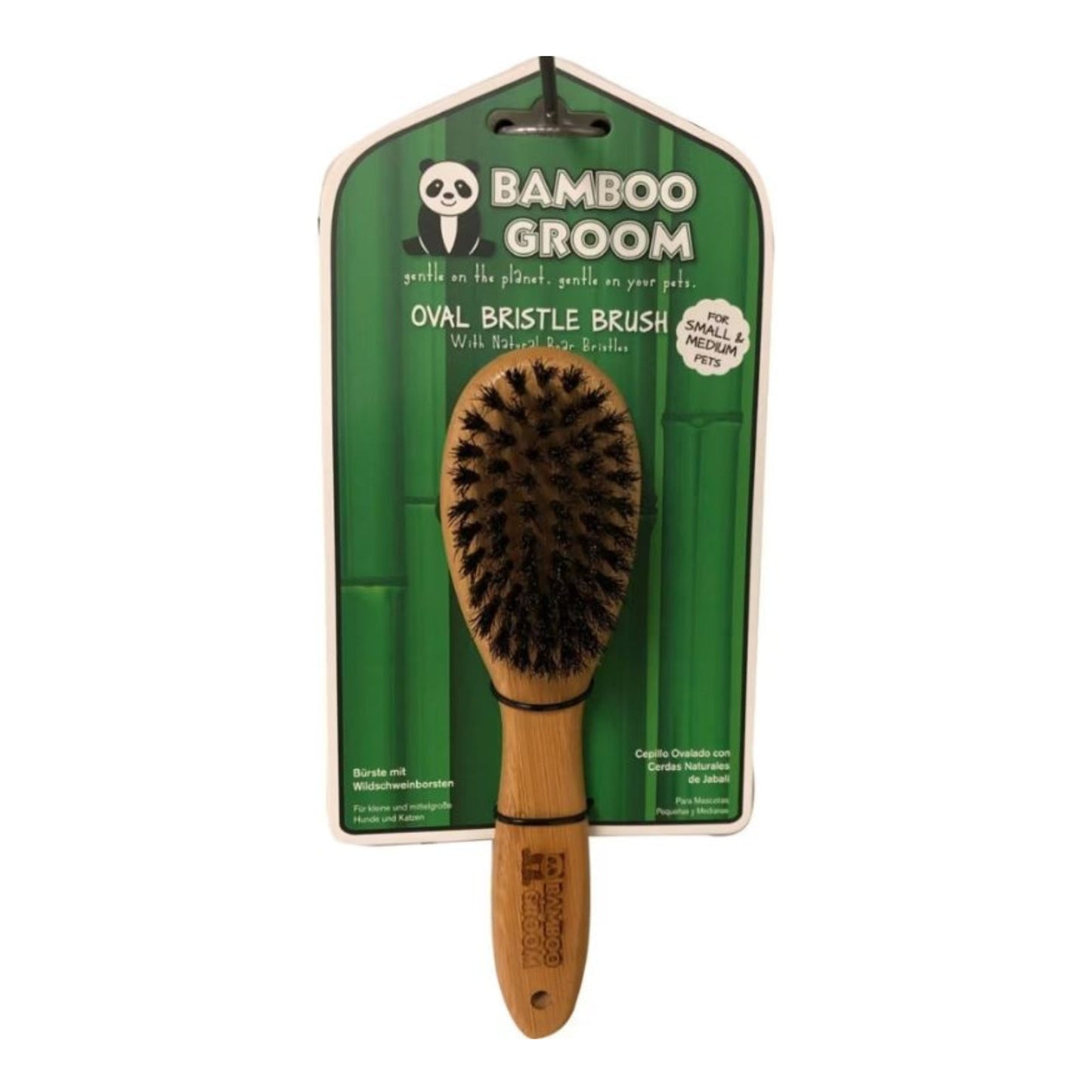 Bamboo Groom Oval Pin and Boar Bristle Brush for Gentle and Effective Grooming