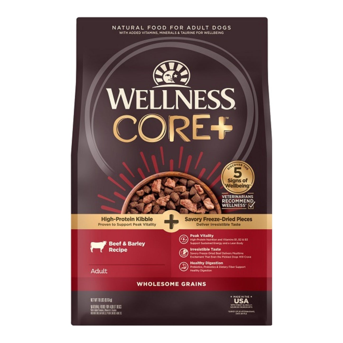 Wellness Core+ Beef Barley Adult Dog Food