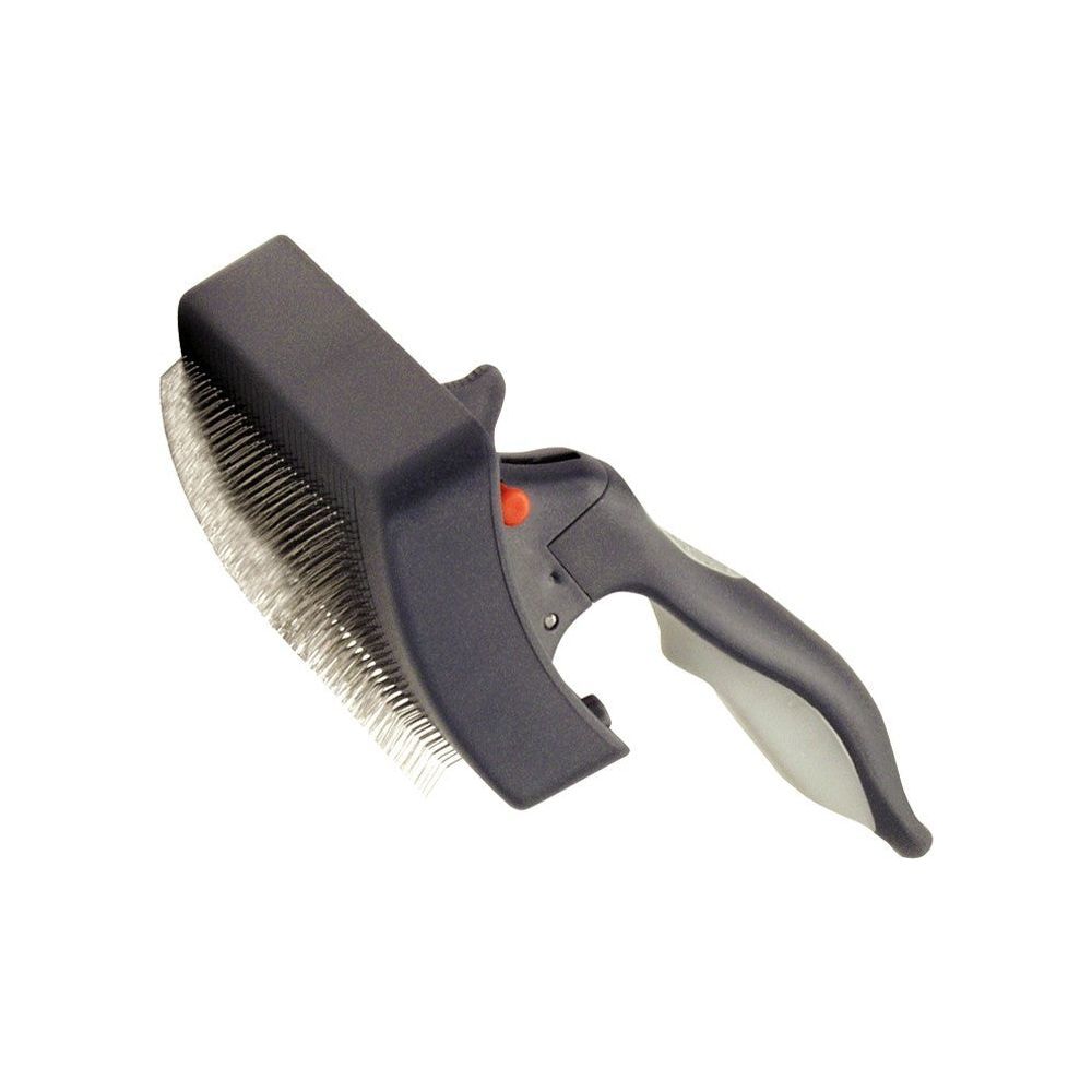 Evolution Self-Cleaning Slicker Dog Brush for Easy Grooming and Tangle Removal