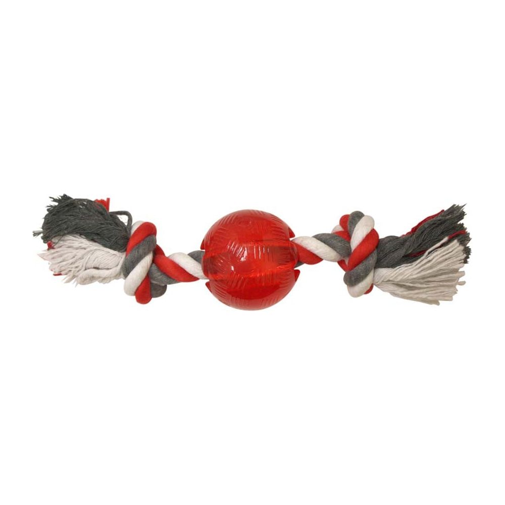 Spot Play Strong Ball with Rope Dog Toy Durable Chew and Fetch Accessory