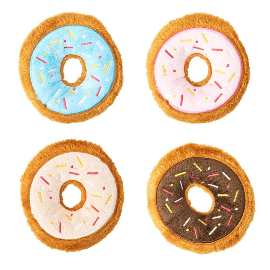 Spot Tasty Donuts Dog Toy Assorted, Durable Chew Toy for Dogs in Various Sizes