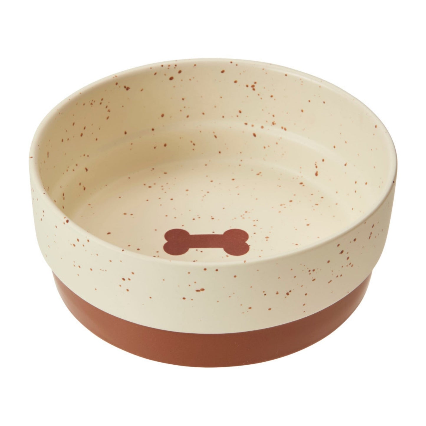 Spot Sedona Dog Dish Chestnut Brown Durable Ceramic Pet Bowl for Feeding and Drinking