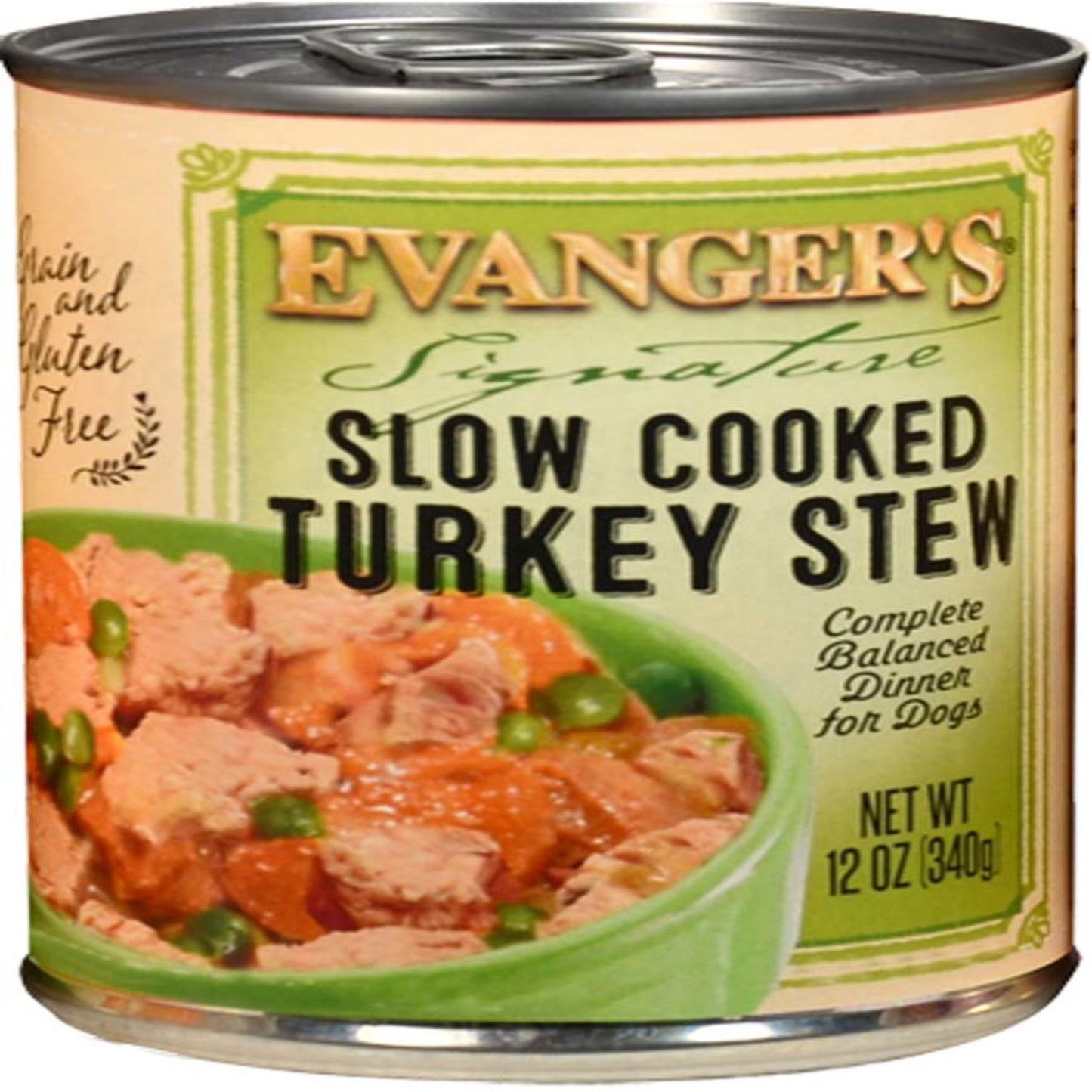 Evanger's Signature Series Wet Dog Food Slow Cooked Turkey Stew 12oz 12pk