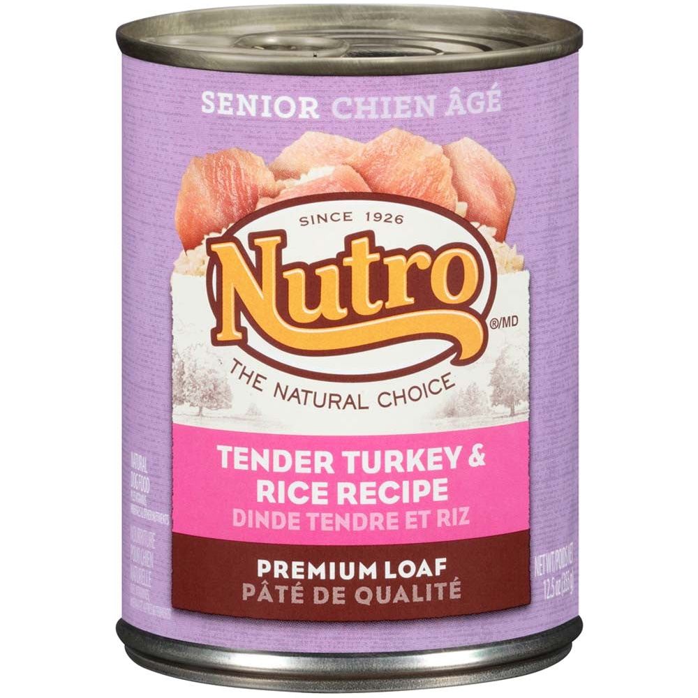 Nutro Products Premium Loaf Adult Wet Dog Food Turkey, Sweet Potato & Green Bean 12.5oz 12pk