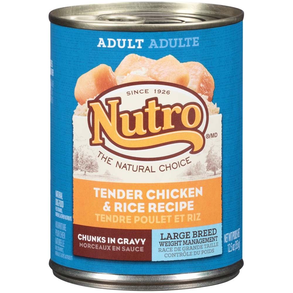 Nutro Products Hearty Stew Cuts in Gravy Adult Wet Dog Food Tender Chicken, Carrot & Pea Stew 12.5oz 12pk