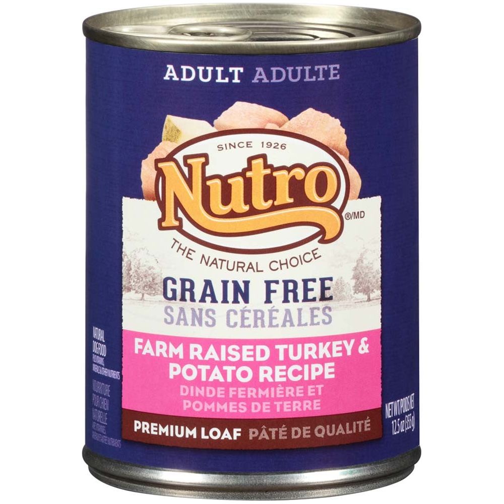 Nutro Grain Free Farm Raised Turkey And Potato Recipe Can Dog Food 12.5oz. (Case of 12)