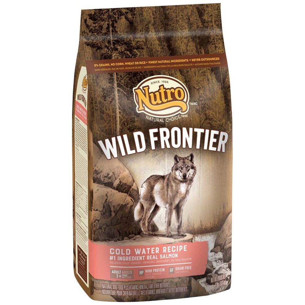 Nutro Wild Frontier Adult Cold Water Recipe Grain Free Salmon Dry Dog Food 4 Pounds