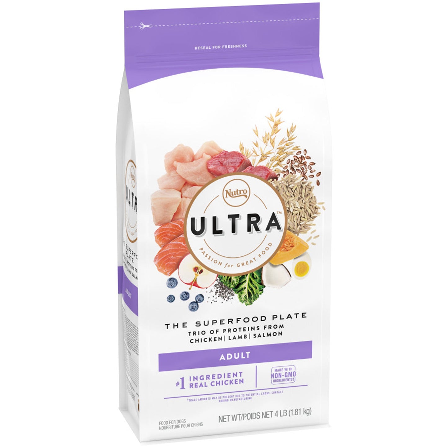 Nutro Products Ultra High Protein Adult Dry Dog Food Trio of Proteins