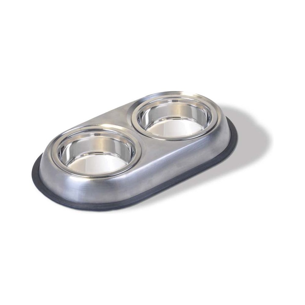 Van Ness Plastics Heavyweight Stainless Steel Double Dish Silver
