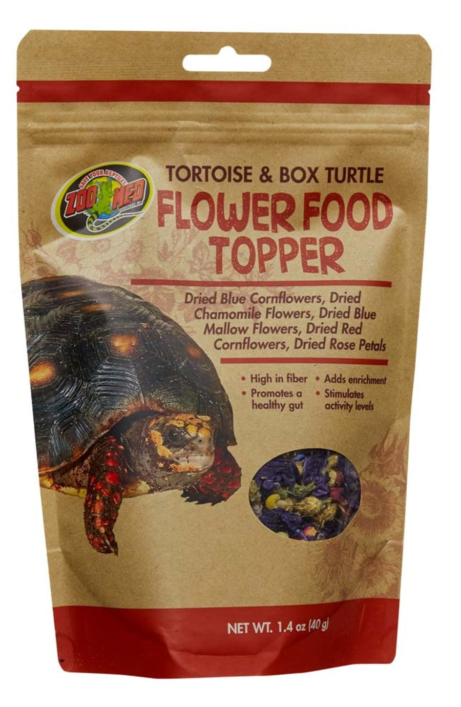 Zoo Med Tortoise Box Turtle Flower Food Topper