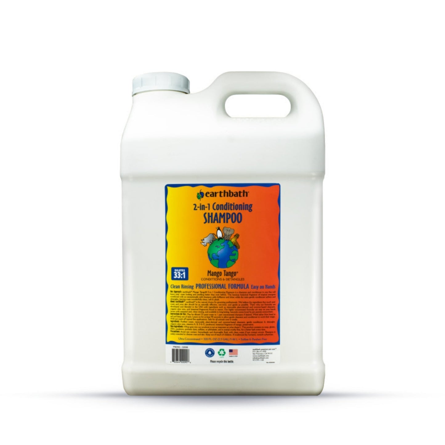 Earthbath 2-in-1 Conditioning Shampoo, Mango Tango, Available in Multiple Sizes