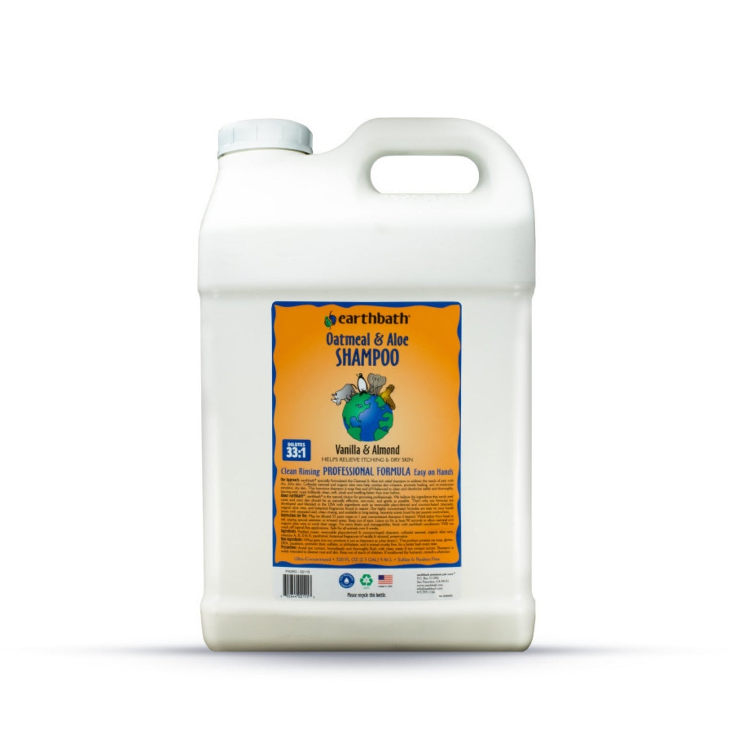Earthbath Oatmeal Aloe Shampoo, Vanilla Almond 1ea/2.5 gal