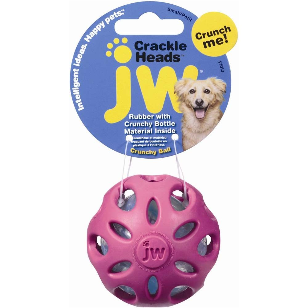 JW Pet Crackle Heads Crackle Ball Dog Toy Assorted