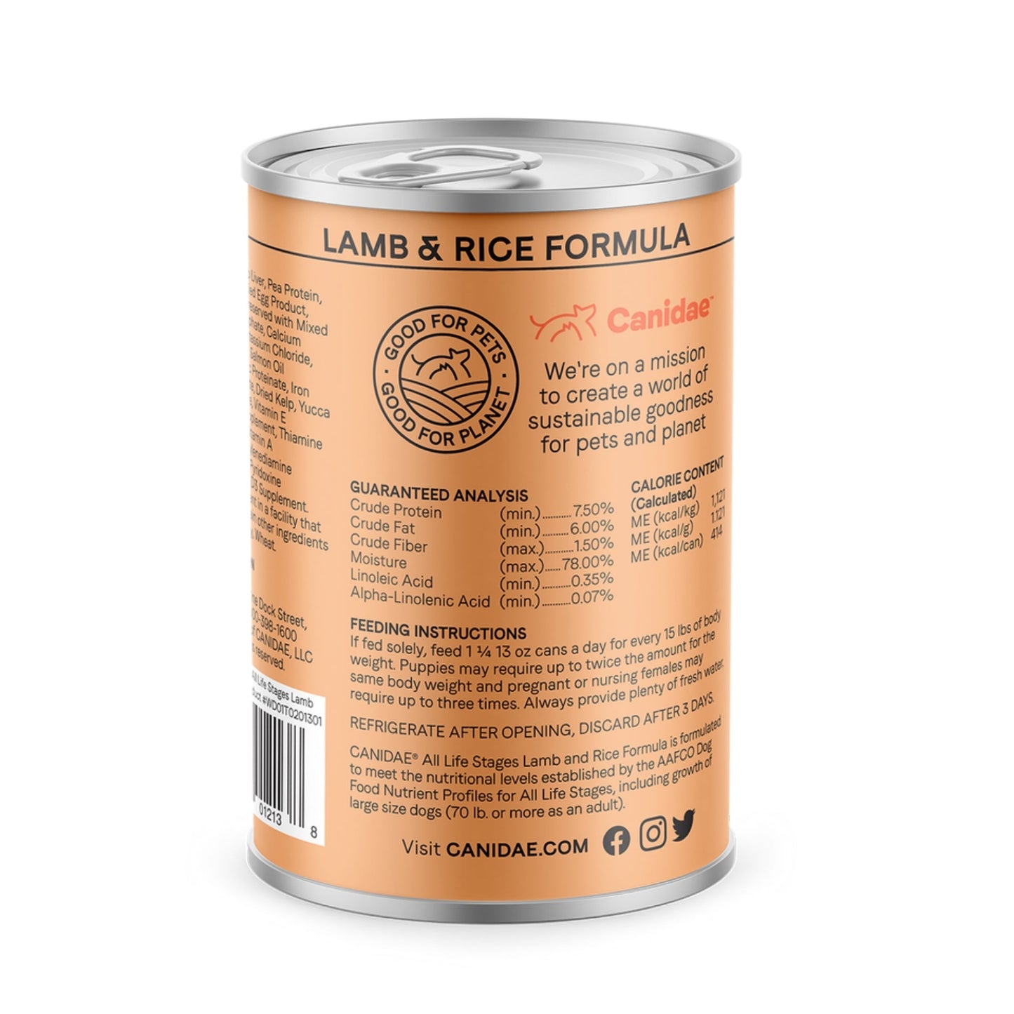 CANIDAE All Life Stages Canned Dog Food Lamb & Rice 13oz