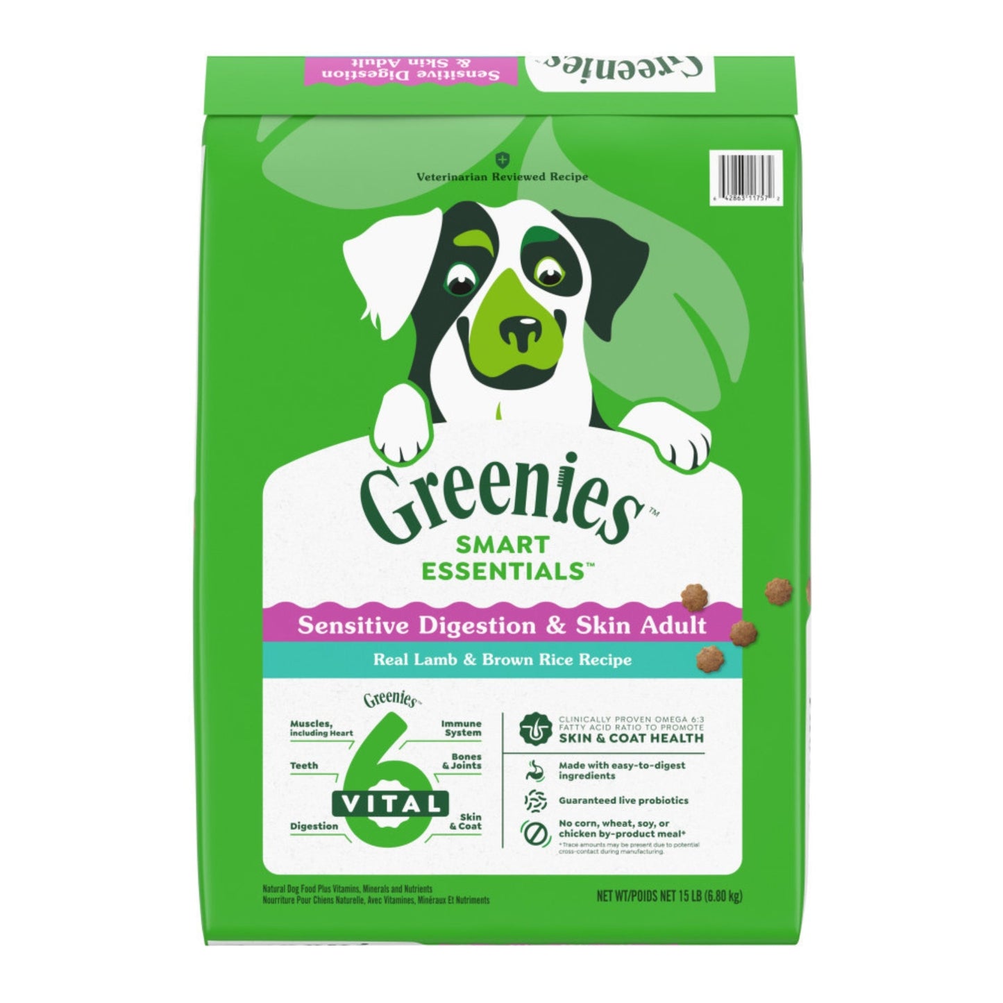 Greenies Smart Essentials Sensitive Digestion & Skin Dry Dog Food Lamb