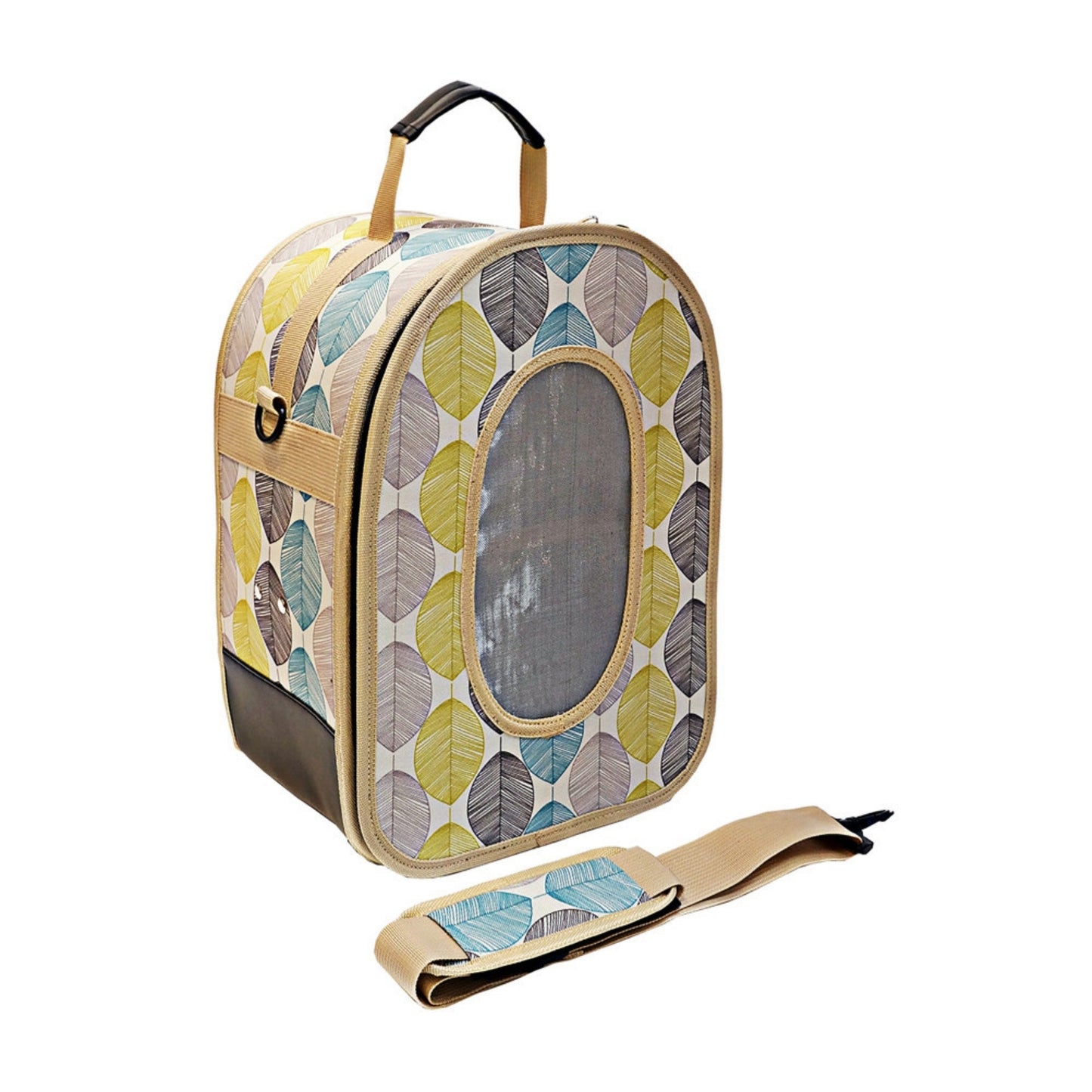 A & E Cages Happy Beaks Soft Sided Voyager Bird Carrier Tan