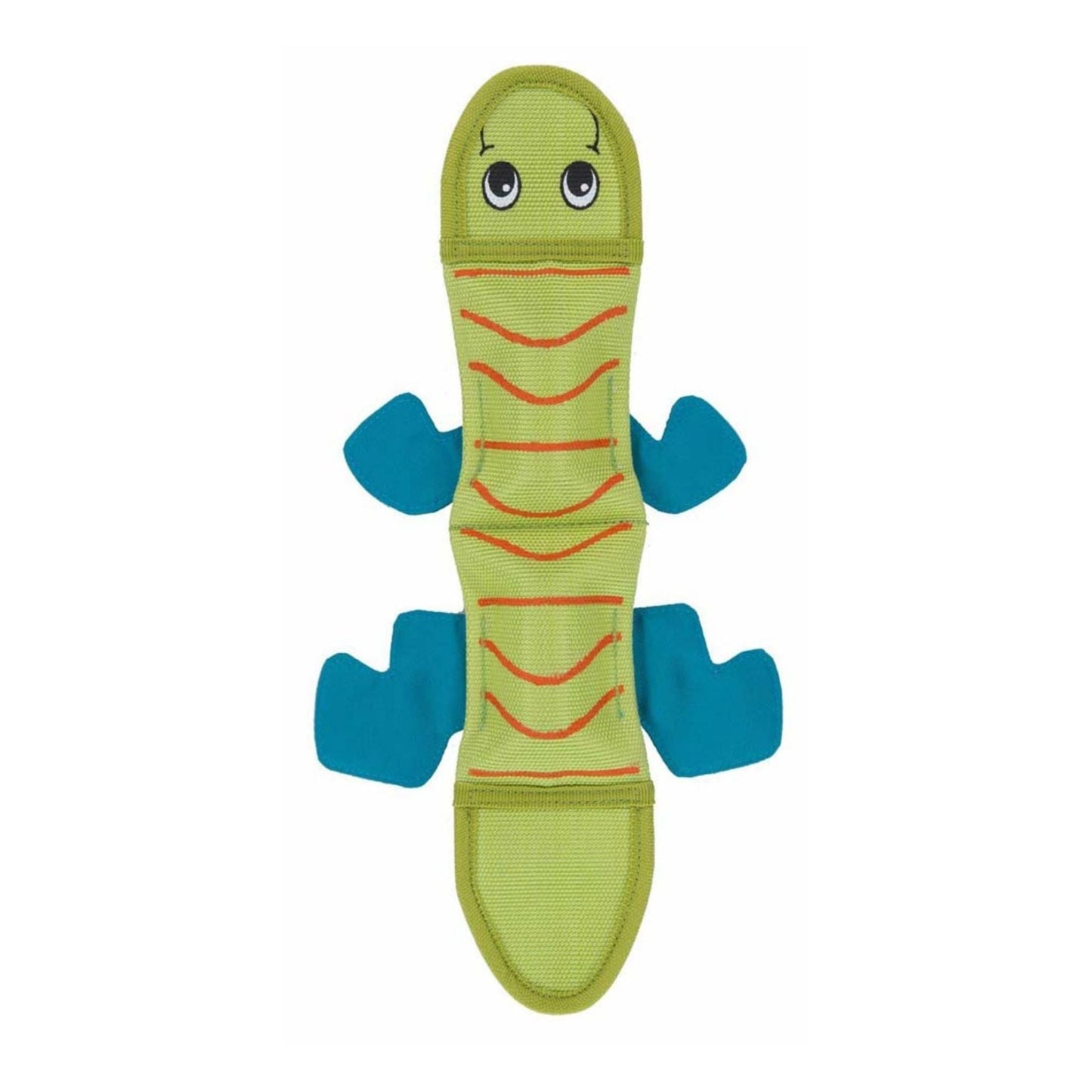 Outward Hound Fire Biterz Dog Toy Lizard with 2 Squeakers Durable Chew Toy for Dogs