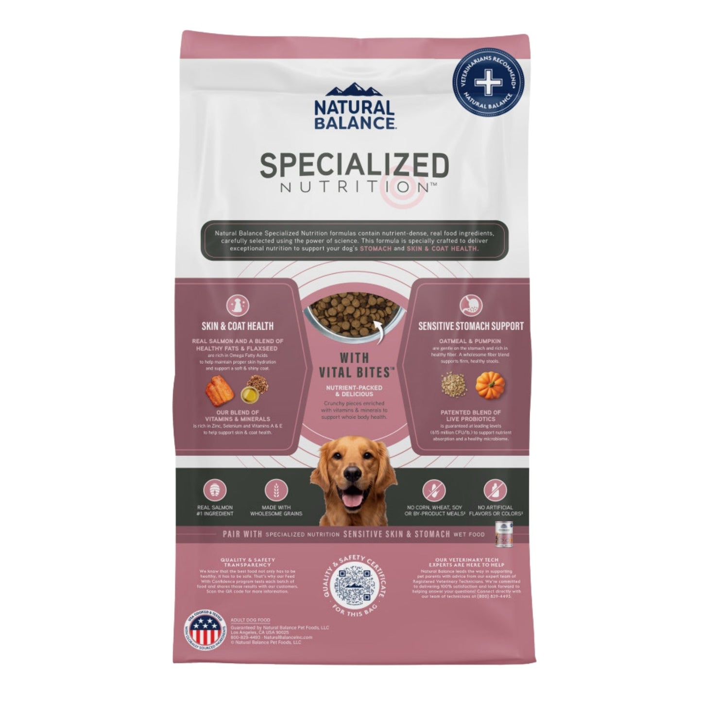 Natural Balance Pet Foods Specialized Sensitive Skin & Stomach Dry Dog Food Salmon & Oatmeal