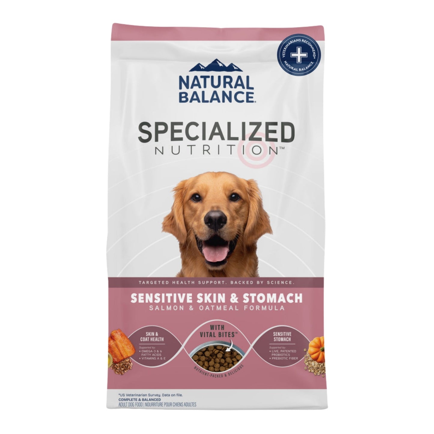 Natural Balance Pet Foods Specialized Sensitive Skin & Stomach Dry Dog Food Salmon & Oatmeal