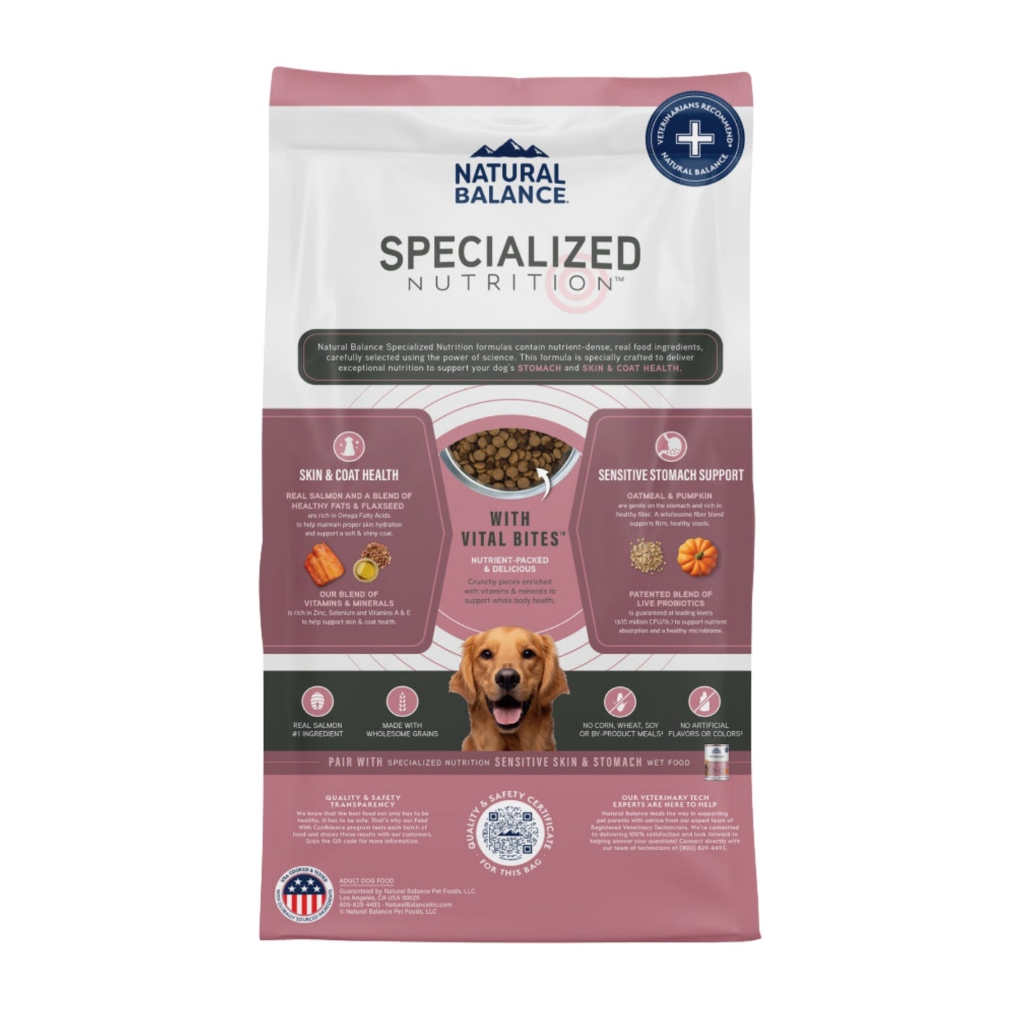 Natural Balance Pet Foods Specialized Sensitive Skin & Stomach Dry Dog Food Salmon & Oatmeal