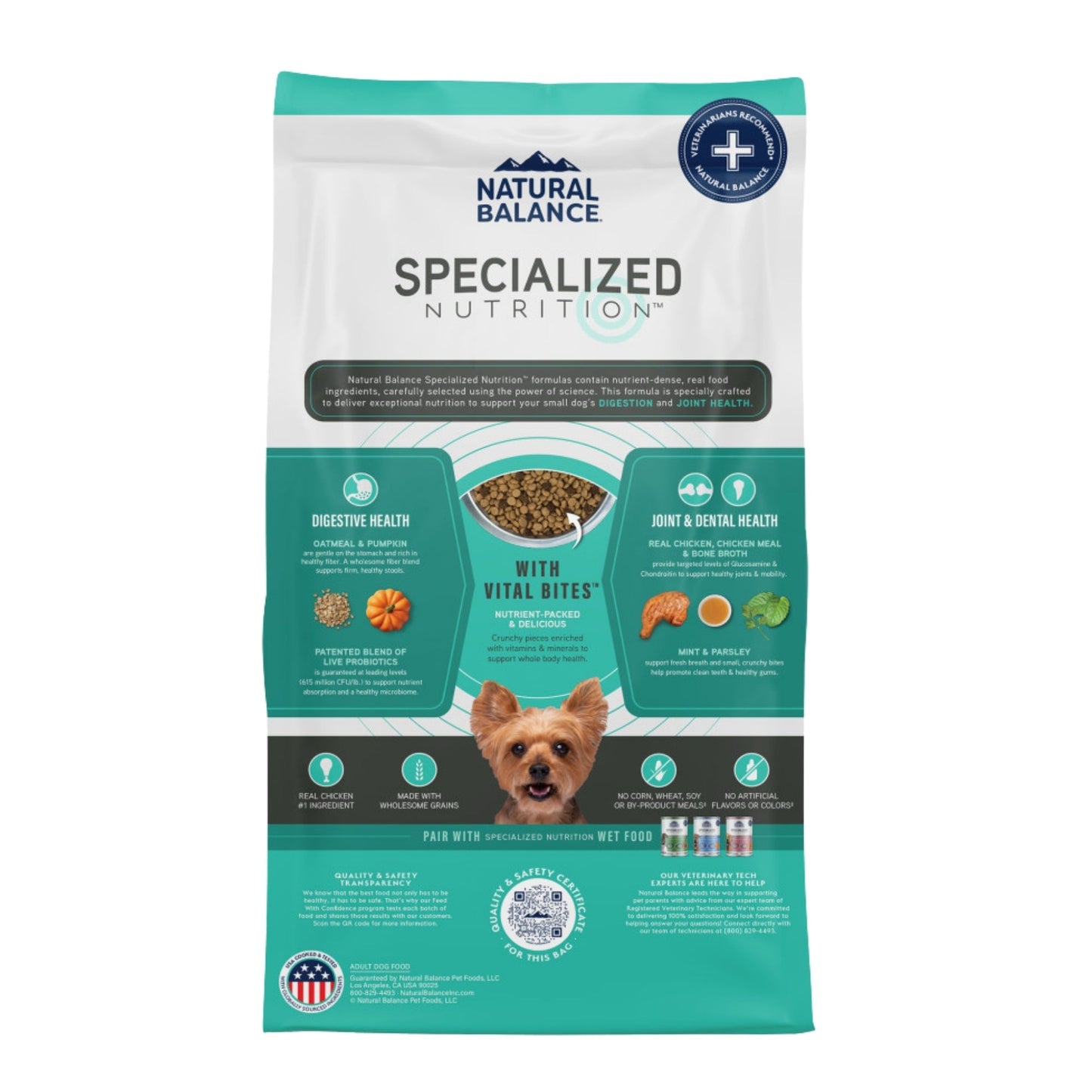 Natural Balance Pet Foods Specialized Small Breed Digestive & Joint Dry Dog Food Chicken & Oatmeal