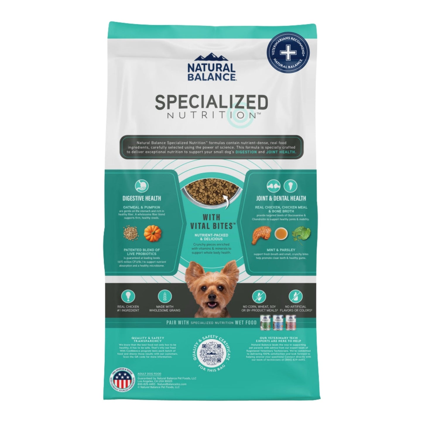 Natural Balance Pet Foods Specialized Small Breed Digestive & Joint Dry Dog Food Chicken & Oatmeal