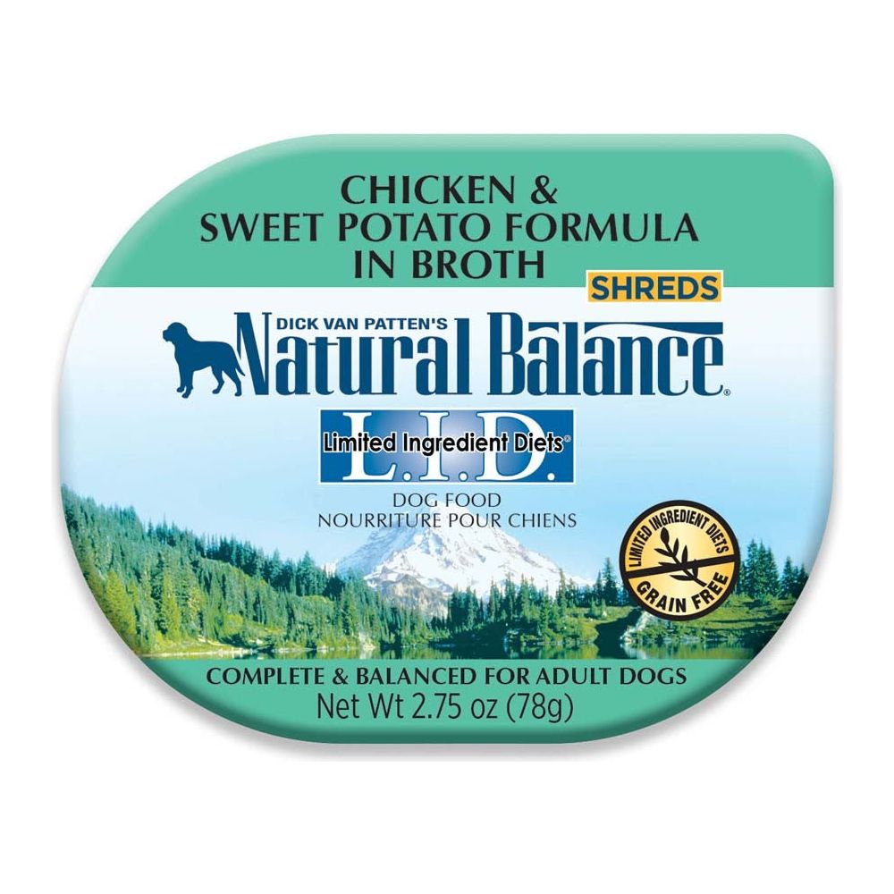 Natural Balance Pet Foods L.I.D. Wet Dog Food Chicken & Sweet Potato in Broth 2.75oz. (Case of 24)