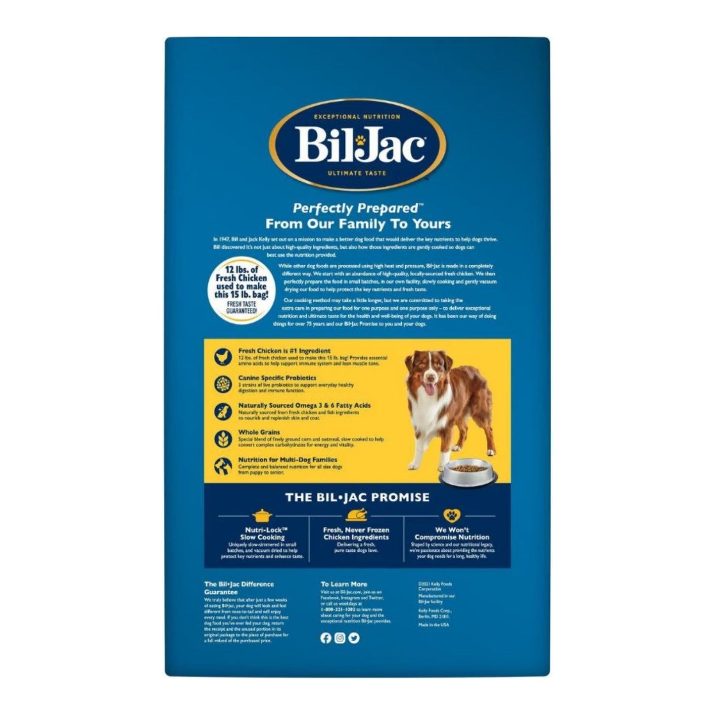 Bil-Jac Select Adult Dog Food Chicken Formula Premium Nutrition for Adult Dogs