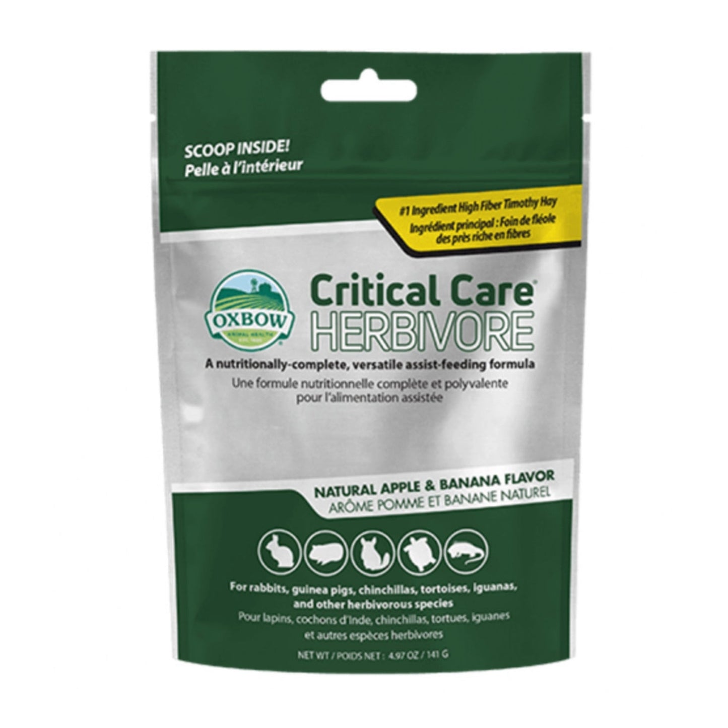 Oxbow Animal Health Critical Care Herbivore Feeding FormulaApple Banana